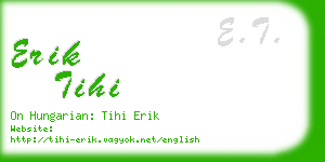 erik tihi business card